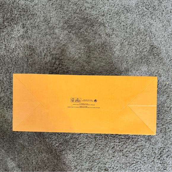 Authentic Louis Vuitton Orange Black Logo Paper Shopping Bag - Picture 4 of 8